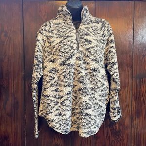 🔆 Cozy sherpa half zip sweatshirt pullover